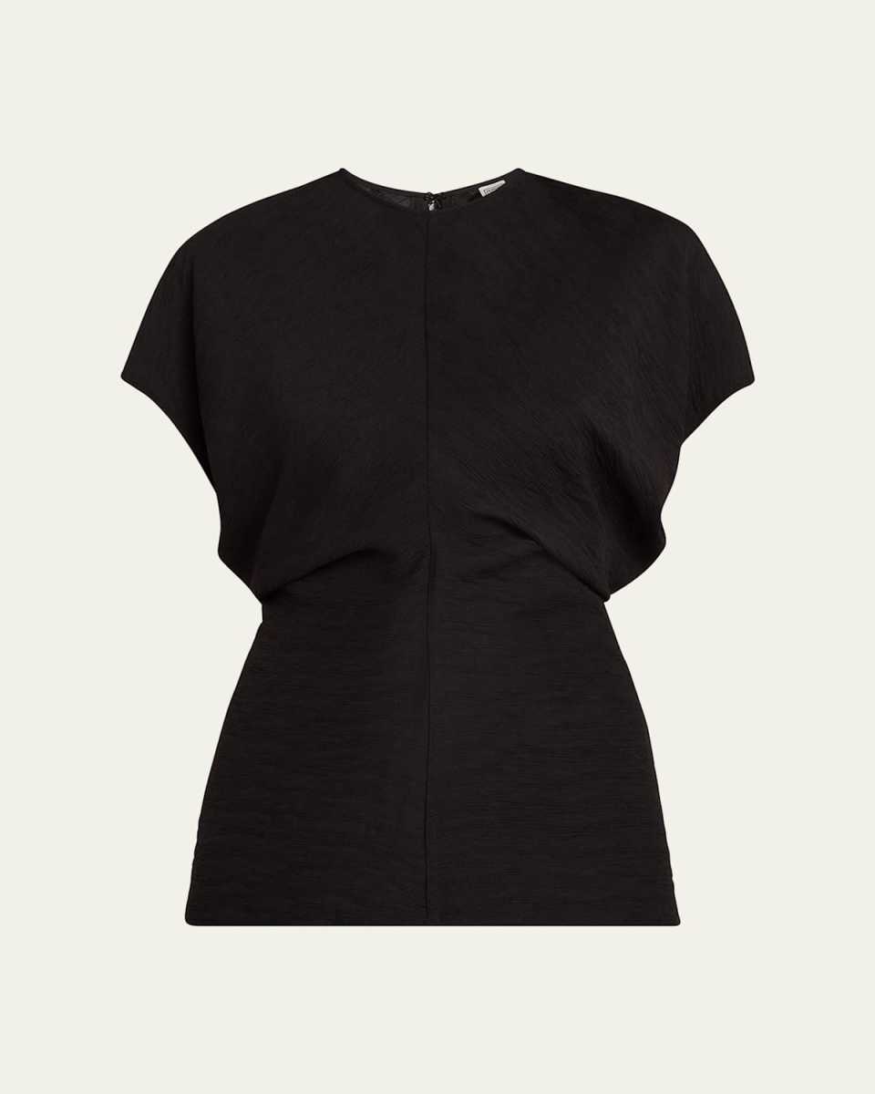 Slouch Waist Short-Sleeve Top